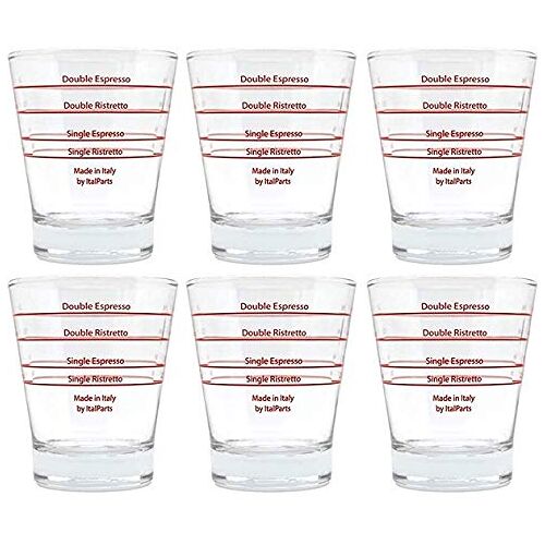 Via Espresso Shot (6 stuks) Glas Koffie Shot Glazen Cups Espresso Meten Shot Glas Koffie Shot