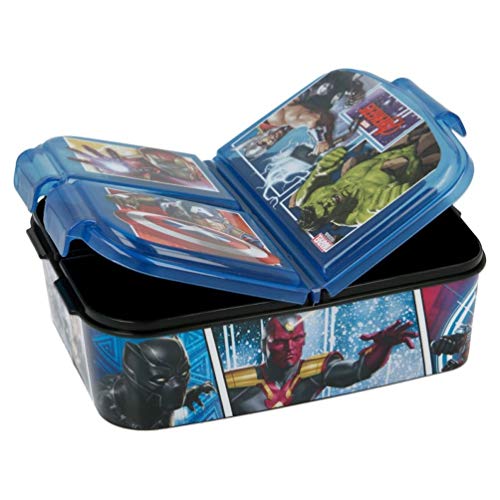 Marvel's Avengers Lunchdoos Brooddoos Kinderlunchbox met 3 afzonderlijk afsluitbare compartimenten