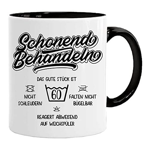 Acen Merchandise Verjaardagsmok met spreuk, zacht behandelen, het goede stuk is 60 cadeau voor de 60e verjaardag van 60 jaar, verjaardagscadeau cadeau-ideeën, cadeaus voor papa, opa-mok