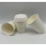 KURTT koffiebekers to go met deksel koffiebeker karton 8oz/200ml 100 stuks Wit -Drinkbeker Koffiebeker Kartonnen Beker Wegwerpbeker Papieren Beker