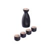 CUNTO Sake Cup Vintage Keramische Wijnglazen Set Sake Set Handwerk Wijnglas Koud/Heet/Thee/Sake Sake Set Kleine Sake Cup Wit Zwart Sake Potten (Kleur: B) (BQ) (AQ)