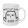WTOMUG Best Cat Dad Ever Mug Funny Cat Dad Coffee Mug for Cat Lovers, Best Cat Dad Ever Cute Father's Day Gifts for Dad Cup,Great for Father's Day, Dad and Grandfather's Birthday