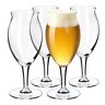 KADAX Bierglazen, bierglazen van glas, biertulpen, tarweglazen voor donker en licht bier, ambachtelijke bierglazen, bierpul, pilsner glas, bierglas, bierbeker (410 ml, 4 stuks, transparant)