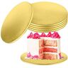 Eowppue Cake Board 5 Stuks Cake Plate Cake Board Ronde Cake Base Ronde herbruikbare Cake Base Plates voor vervoer voor het vervoer van taarten en cakes (Ø 30 cm/12 inch & Gold）