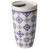 Villeroy & Boch To Go Indigo beker 350 ml tot rand gemeten, premium porselein/siliconen, blauw/wit, 15 cm