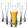 KADAX Bierglazenset, biertouw van glas, biertulpen, tarweglazen voor donker en licht bier, ambachtelijke bierglazen, bierpul, pilsner glas, bierglas, bierbeker (665 ml, 6 stuks transparant)