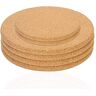 Sonku Set van 6 kurken onderzetters,  ronde bruine absorberende kurkmat, geschikt voor planten, dranken, pannen, mokken, glazen, doe-het-zelf knutsel-10,5 cm, 15,5 cm