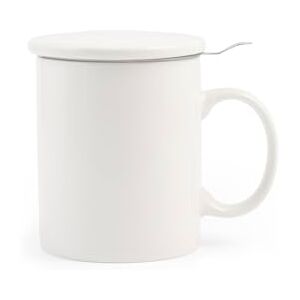 H&H Theepot uit New Bone China, wit, met filter van roestvrij staal, inhoud 340 cc, vaatwasmachinebestendig, magnetronbestendig, zonder filter H&H Theepot uit New Bone China, wit, met filter van roestvrij staal, inhoud 340 cc, vaatwasmachinebestendig, magnetronbestendig, zonder filter
