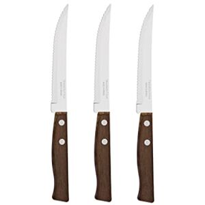 Tramontina Tradicional bestek, natuurlijke houten handgrepen, roestvrij staal (steakmes) Tramontina Tradicional bestek, natuurlijke houten handgrepen, roestvrij staal (steakmes)