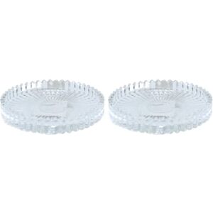 Dekohelden24 Kaarsenbord/kaarsenonderzetter/kaarsenhouder/onderzetters van glas in set van 2, rond, helder/transparant, afmetingen H/Ø ca. 1,5 x 10 cm Dekohelden24 Kaarsenbord/kaarsenonderzetter/kaarsenhouder/onderzetters van glas in set van 2, rond, helder/transparant, afmetingen H/Ø ca. 1,5 x 10 cm