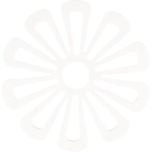 Tivoli Set van 6 onderzetters bloem PVC Ø16cm wit Tivoli Set van 6 onderzetters bloem PVC Ø16cm wit