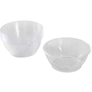 Homéa , Set van 6 herbruikbare kunststof kommen, 175 ml, transparant Homéa , Set van 6 herbruikbare kunststof kommen, 175 ml, transparant