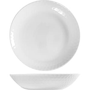 HOME Arc Pampilleset, 6 soepborden van wit opaal, 20 cm, diamant-look HOME Arc Pampilleset, 6 soepborden van wit opaal, 20 cm, diamant-look