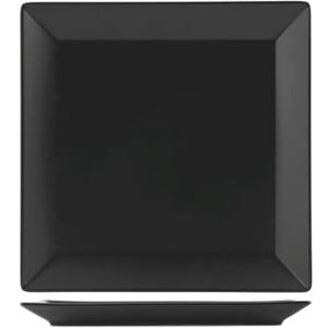 H&H 6 borden Stoneware osaka zwart plat 24 x 24 cm H&H 6 borden Stoneware osaka zwart plat 24 x 24 cm