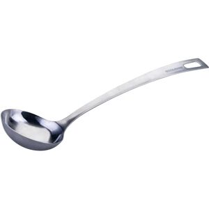 FACKELMANN Opscheplepel Essential van roestvrij staal, perfect voor sauzen, met ophangoog, vaatwasmachinebestendig, zilver FACKELMANN Opscheplepel Essential van roestvrij staal, perfect voor sauzen, met ophangoog, vaatwasmachinebestendig, zilver