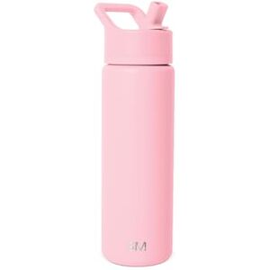 Simple Modern Summit Collection Drinkfles met rietje, geïsoleerde roestvrijstalen waterfles voor sport en sportschool, 650 ml, Blush Simple Modern Summit Collection Drinkfles met rietje, geïsoleerde roestvrijstalen waterfles voor sport en sportschool, 650 ml, Blush