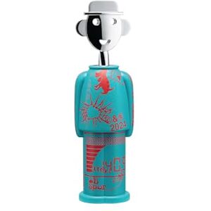 Alessi Alessandro M. Liquid AM23A 31 Design kurkentrekker, van verchroomd AlkiPaper® en Zamak, fosforescerend, meerkleurig Alessi Alessandro M. Liquid AM23A 31 Design kurkentrekker, van verchroomd AlkiPaper® en Zamak, fosforescerend, meerkleurig