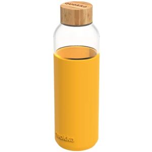 Quokka Ronde glazen fles met siliconen hoes, geel, 660 ml Quokka Ronde glazen fles met siliconen hoes, geel, 660 ml