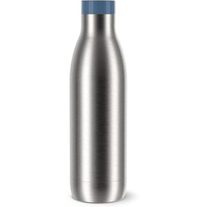 Emsa Bludrop Eco geïsoleerde drinkfles, herbruikbaar, gerecycled roestvrij staal, eco-design, Quick-Press, 12 uur warm/24 uur koud, 0,7 l, vaatwasmachinebestendig, lekvrij, blauw, N3112700 Emsa Bludrop Eco geïsoleerde drinkfles, herbruikbaar, gerecycled roestvrij staal, eco-design, Quick-Press, 12 uur warm/24 uur koud, 0,7 l, vaatwasmachinebestendig, lekvrij, blauw, N3112700