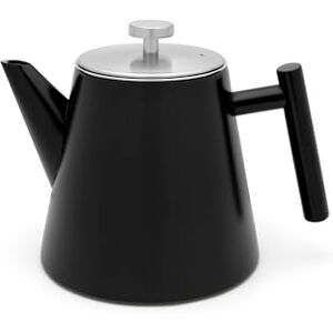 Vienna Acoustics Theepot Oslo dubbelwandig 1 L RVS mat zwart inclusief theezeef Vienna Acoustics Theepot Oslo dubbelwandig 1 L RVS mat zwart inclusief theezeef