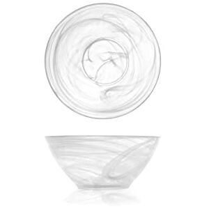 H&H Set van 6 Dessertglazen in Albast Witte H&H Set van 6 Dessertglazen in Albast Witte