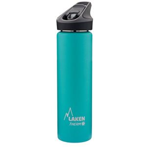 LAKEN Jannu thermische waterfles met vacuümisolatie met dubbele roestvrijstalen wand 18/8. Tot 24 uur koud, turquoise, 750 ml LAKEN Jannu thermische waterfles met vacuümisolatie met dubbele roestvrijstalen wand 18/8. Tot 24 uur koud, turquoise, 750 ml