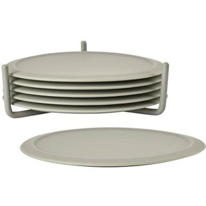 Zone Singles Onderzetters voor Glazen Siliconen Onderzetters met Houder Coasters Set van 6 Ø 10 cm Mud Zone Singles Onderzetters voor Glazen Siliconen Onderzetters met Houder Coasters Set van 6 Ø 10 cm Mud
