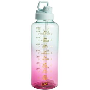 FACKELMANN Paris Hilton motiverende drinkfles 1,8 liter in roze/blauw, inspirerende spreuken, lekvrij, ideaal voor sport en dagelijks gebruik, kunststof, 115 x 10 x 32 mm FACKELMANN Paris Hilton motiverende drinkfles 1,8 liter in roze/blauw, inspirerende spreuken, lekvrij, ideaal voor sport en dagelijks gebruik, kunststof, 115 x 10 x 32 mm
