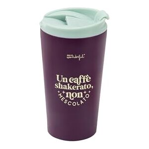 Mr. Wonderful Thermo-Take Away-beker Een shakeraat koffie zonder roeren Van roestvrij staal Houdt warmte en kou Mr. Wonderful Thermo-Take Away-beker Een shakeraat koffie zonder roeren Van roestvrij staal Houdt warmte en kou