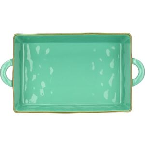 ROSE & TULIPANI MILANO Rose&Tulipani Concerto Ovenschotel van aardewerk, 38 x 7,5 cm, diepte 22 cm, groen ROSE & TULIPANI MILANO Rose&Tulipani Concerto Ovenschotel van aardewerk, 38 x 7,5 cm, diepte 22 cm, groen