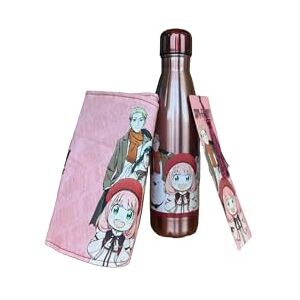 HÔMADICT Homadict Spy x Family thermosfles + Manga-bescherming, decoratieve doos in manga-stijl, officiële licentie HÔMADICT Homadict Spy x Family thermosfles + Manga-bescherming, decoratieve doos in manga-stijl, officiële licentie