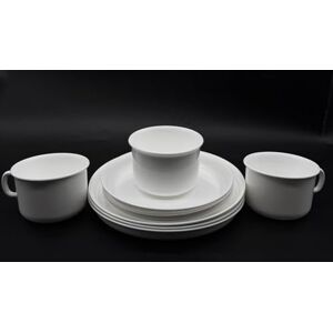 Kimmel Serviesset, koffieservies, plastic servies, elk 3 x kopjes, borden 14 cm en borden 18 cm, kunststof, wit Kimmel Serviesset, koffieservies, plastic servies, elk 3 x kopjes, borden 14 cm en borden 18 cm, kunststof, wit