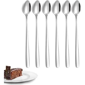 PARENCE – Set van 6 x 18,5 cm lange dessertlepels – Roestvrij staal – Gegraveerd handvat – Theelepel, ijs of dessert PARENCE – Set van 6 x 18,5 cm lange dessertlepels – Roestvrij staal – Gegraveerd handvat – Theelepel, ijs of dessert