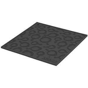 Lodge Vierkante siliconen onderzetter, 17,8 cm, zwart Lodge Vierkante siliconen onderzetter, 17,8 cm, zwart