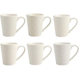 H&H set 6 bekers silhouet in steenware - Bekerset H&H set 6 bekers silhouet in steenware - Bekerset