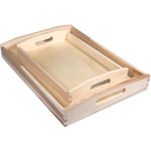 Rayher Set houten dienblad, FSC, natuur, 30 x 20 cm en 39 x 28 cm, 64515505, meerkleurig, normaal Rayher Set houten dienblad, FSC, natuur, 30 x 20 cm en 39 x 28 cm, 64515505, meerkleurig, normaal