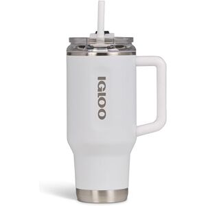 Igloo Travel Mug 32 – Thermosbeker 900 ml van roestvrij staal, met rietje, wit, luchtdicht, voor koolzuurhoudende dranken, 12 uur warm, 48 uur koud, BPA-vrij, ideaal voor onderweg. Igloo Travel Mug 32 – Thermosbeker 900 ml van roestvrij staal, met rietje, wit, luchtdicht, voor koolzuurhoudende dranken, 12 uur warm, 48 uur koud, BPA-vrij, ideaal voor onderweg.