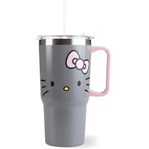 p:os Hello Kitty Drinkbeker voor kinderen met deksel en rietje, 540 ml, grote rietjesbeker met handvat, grijs, kinderbeker voor school, kleuterschool, sport en uitstapjes p:os Hello Kitty Drinkbeker voor kinderen met deksel en rietje, 540 ml, grote rietjesbeker met handvat, grijs, kinderbeker voor school, kleuterschool, sport en uitstapjes