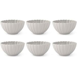 H&H Set van 6 schaaltjes Lotus grijs 14 cm H&H Set van 6 schaaltjes Lotus grijs 14 cm