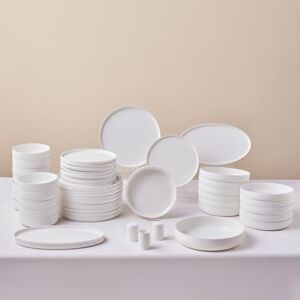 KARACA Matte Glaze 55-delige serviesset voor 12 personen, aardewerk, vaatwasser- en magnetronbestendig, serviesset voor dagelijks gebruik/bordenset, Earth Collection, wit KARACA Matte Glaze 55-delige serviesset voor 12 personen, aardewerk, vaatwasser- en magnetronbestendig, serviesset voor dagelijks gebruik/bordenset, Earth Collection, wit