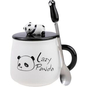 lachineuse PANDA COLLECTION MOK Luie PANDA Met Deksel en Lepel Inhoud: 425 ml Porselein, Metaal Zwart, Wit Koffie, Thee, Chocolade Cadeau-idee Japan Azië lachineuse PANDA COLLECTION MOK Luie PANDA Met Deksel en Lepel Inhoud: 425 ml Porselein, Metaal Zwart, Wit Koffie, Thee, Chocolade Cadeau-idee Japan Azië