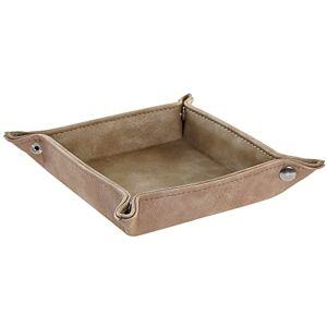 DRW Opbergvak voor tassen, kunstleer, bruin, 18 x 18 x 4 cm DRW Opbergvak voor tassen, kunstleer, bruin, 18 x 18 x 4 cm