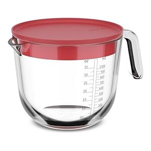 Mepal Chef it glazen maatbeker met deksel, gemakkelijk af te lezen maataanduiding, magnetron en ovenbestendig (zonder deksel), hittebestendig glas, vaatwasserbestendig, 1000 ml, rood (Coral) Mepal Chef it glazen maatbeker met deksel, gemakkelijk af te lezen maataanduiding, magnetron en ovenbestendig (zonder deksel), hittebestendig glas, vaatwasserbestendig, 1000 ml, rood (Coral)