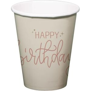 Folat 68701 Decoratie Roze, Crème Champagne Gouden Mok Crème Rose-250 ml 8 stuks Een geraffineerd, Jongen en Levendig Verjaardag Happy Birthday Servies voor Vrouwen en Meisjes Folat 68701 Decoratie Roze, Crème Champagne Gouden Mok Crème Rose-250 ml 8 stuks Een geraffineerd, Jongen en Levendig Verjaardag Happy Birthday Servies voor Vrouwen en Meisjes