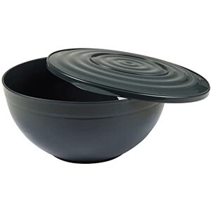 Homéa , Slakom, rond, kunststof, met deksel, 5,5 l, D28 x 13,3 cm, antraciet Homéa , Slakom, rond, kunststof, met deksel, 5,5 l, D28 x 13,3 cm, antraciet