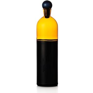 Ichendorf Milano fles, zwart barnsteen zwart, collectie Light Colore, 95 cl, borosilicaatglas, handgemaakt Ichendorf Milano fles, zwart barnsteen zwart, collectie Light Colore, 95 cl, borosilicaatglas, handgemaakt