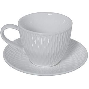 DRW set met 6 theekopjes van porselein en met geschenkdoos in wit, 10,5 x 8 cm, bord 6,5 cm DRW set met 6 theekopjes van porselein en met geschenkdoos in wit, 10,5 x 8 cm, bord 6,5 cm