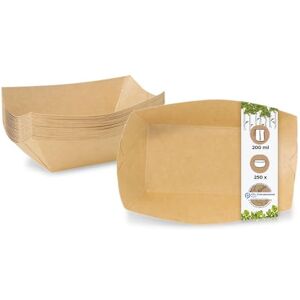 GREENBOX Premium kartonnen snackkommen 200 ml I kartonnen servies in 12,5 x 10,5 x 3,5 cm I snackschaal voor fastfood I biologisch afbreekbaar en plasticvrij I van gerecyclede materialen I 250 stuks GREENBOX Premium kartonnen snackkommen 200 ml I kartonnen servies in 12,5 x 10,5 x 3,5 cm I snackschaal voor fastfood I biologisch afbreekbaar en plasticvrij I van gerecyclede materialen I 250 stuks