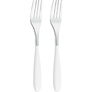 Grunwerg Rockingham Forge 2TAF650W Luxe bestekset: set van 2 tafelvorken van roestvrij staal witte handgrepen van PBT kunststof, 18/10 Grunwerg Rockingham Forge 2TAF650W Luxe bestekset: set van 2 tafelvorken van roestvrij staal witte handgrepen van PBT kunststof, 18/10