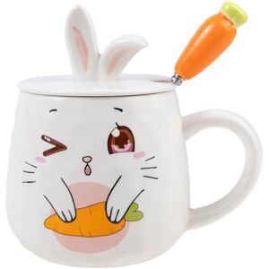 lachineuse Mok collectie konijn – de brug – met deksel en lepel – inhoud: lachineuse Mok collectie konijn – de brug – met deksel en lepel – inhoud: